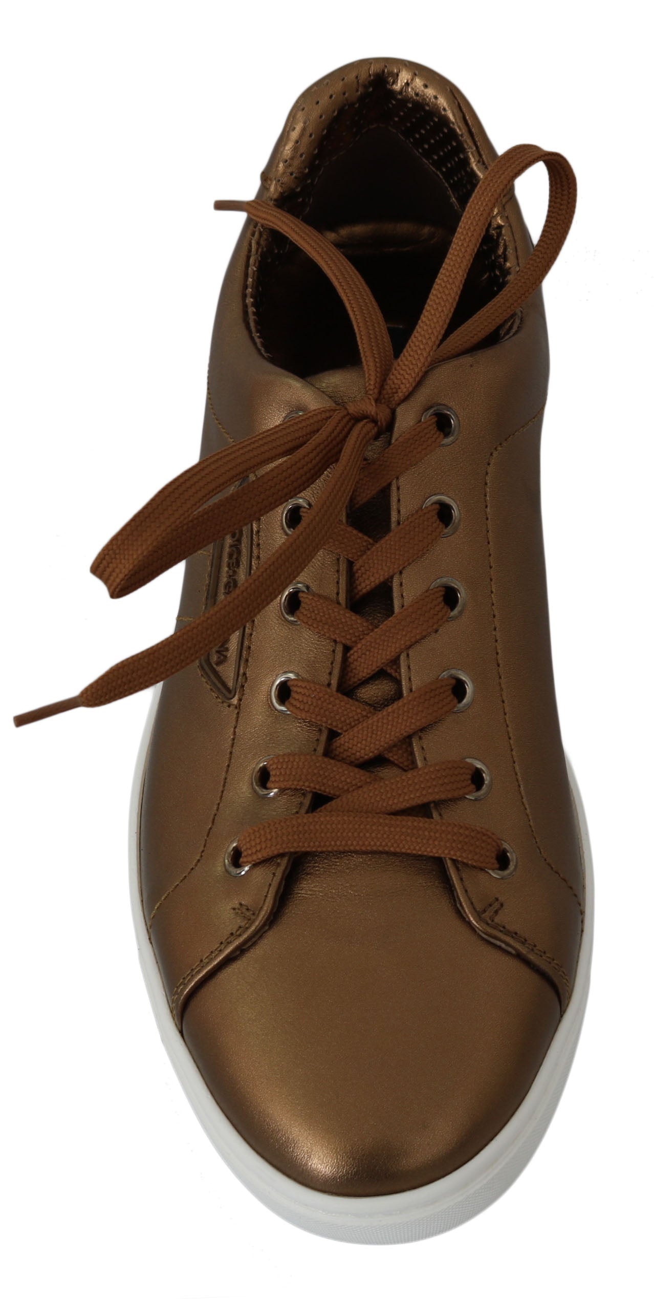 Dolce & Gabbana Gold Leather Men's Casual Sneakers-5