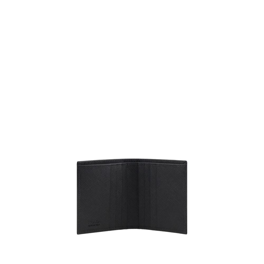 Prada Schwarzes Nylon Portemonnaie-3