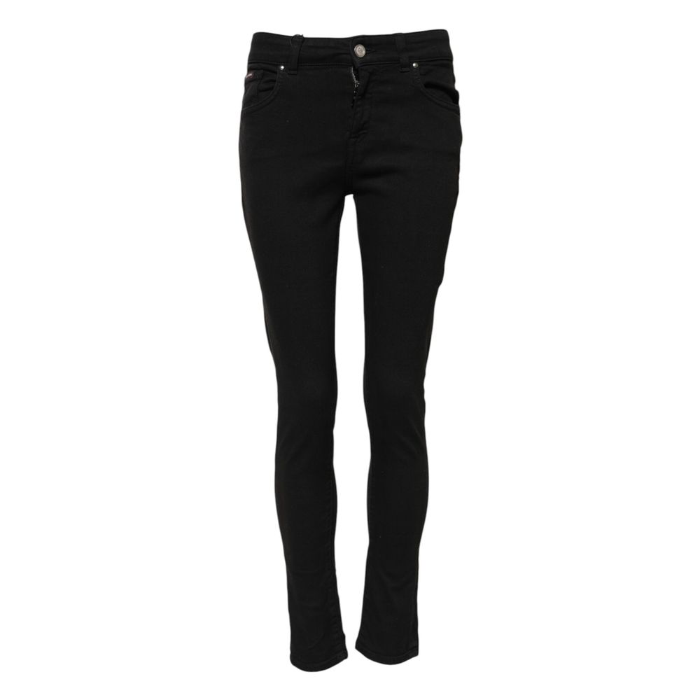 Dolce & Gabbana Schwarze Baumwoll-Skinny-Jeans