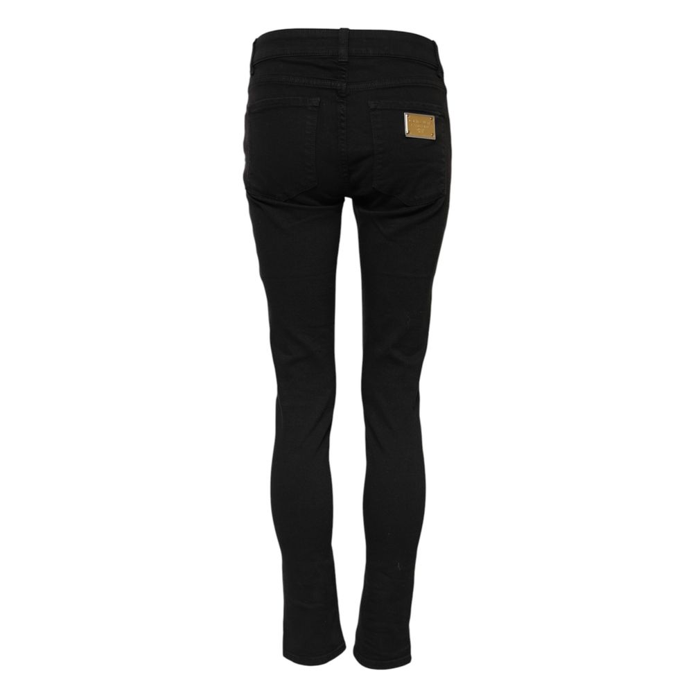 Dolce & Gabbana Schwarze Baumwoll-Skinny-Jeans-2