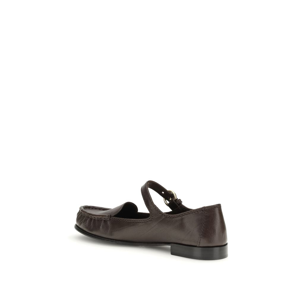 Miu Miu Brown Calfskin Bos Taurus Slipper-Loafers-3