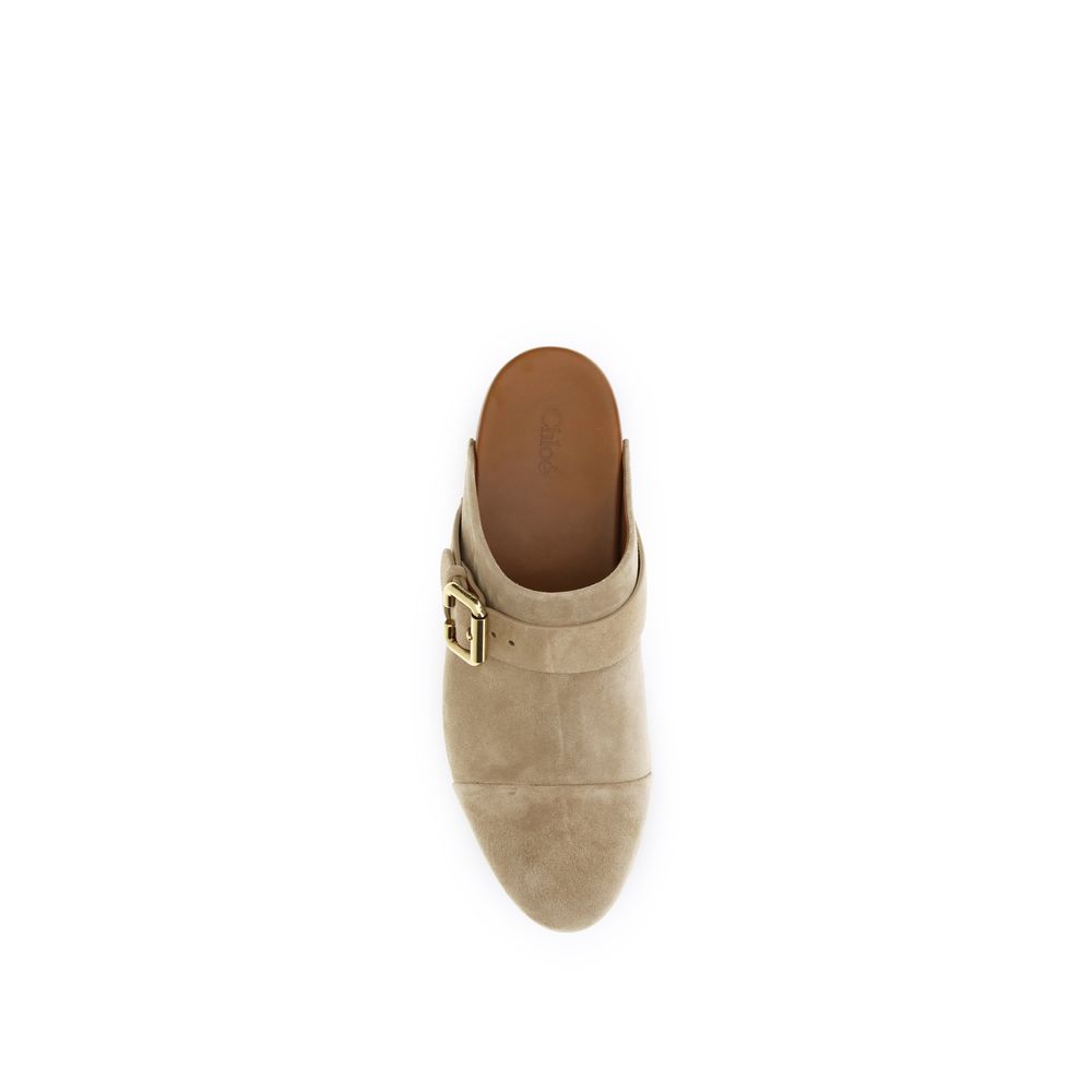 Chloé Beige Calf Leather Bos Taurus Clogs-4