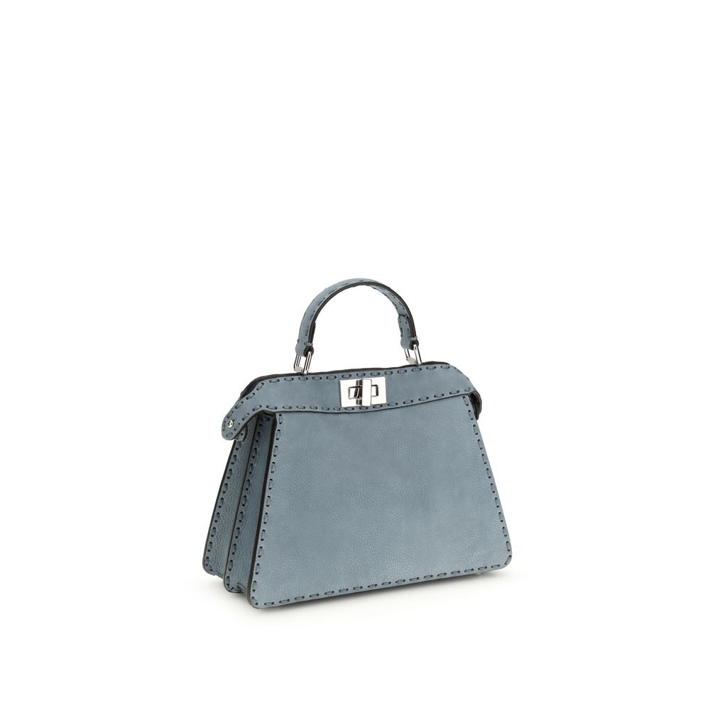 Fendi Handtasche aus blauem Kalbsleder Bos Taurus-2