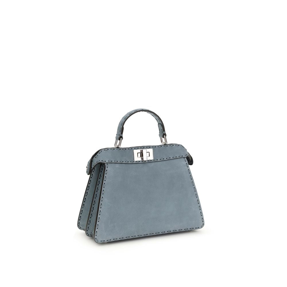 Fendi Handtasche aus blauem Kalbsleder Bos Taurus-3