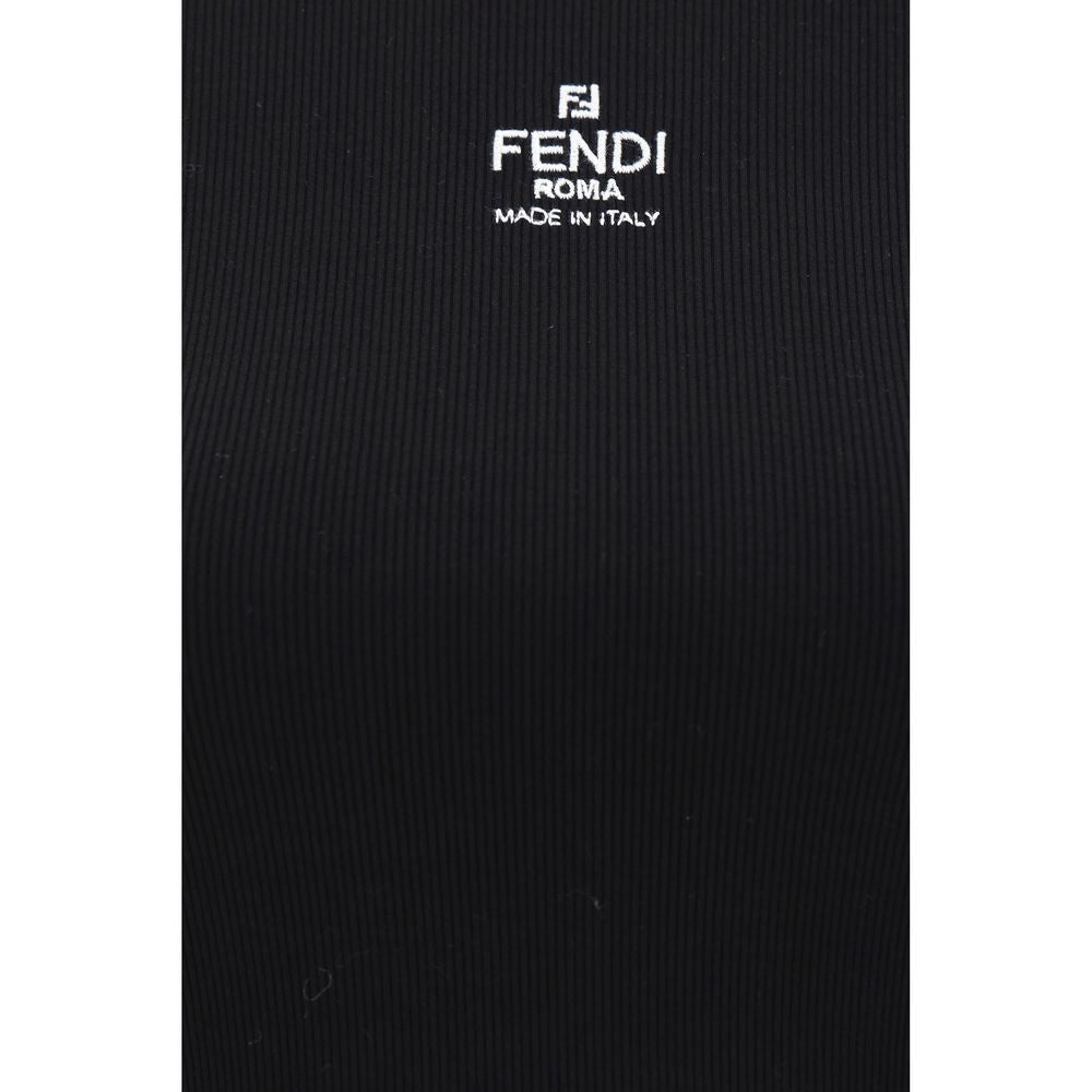 Fendi Schwarzes Baumwoll-T-Shirt-3