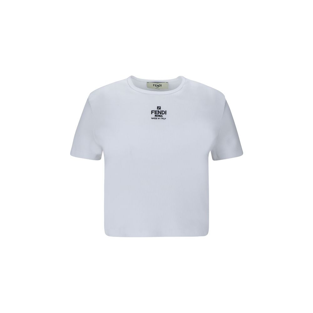 Fendi Weißes Baumwoll-T-Shirt