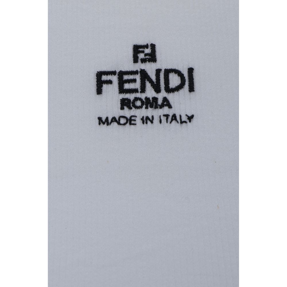 Fendi Weißes Baumwoll-T-Shirt-3