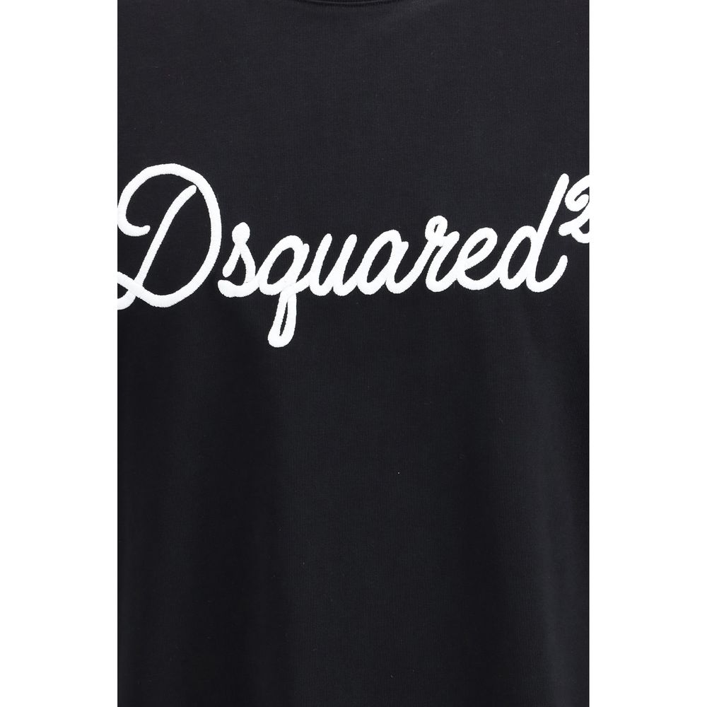 Dsquared² Schwarzes Baumwoll-T-Shirt-3