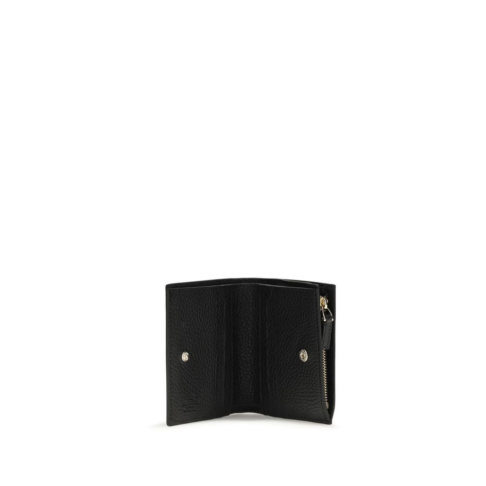 Valentino Garavani Schwarze Lammleder Geldbörse Ovis Aries Aries-3