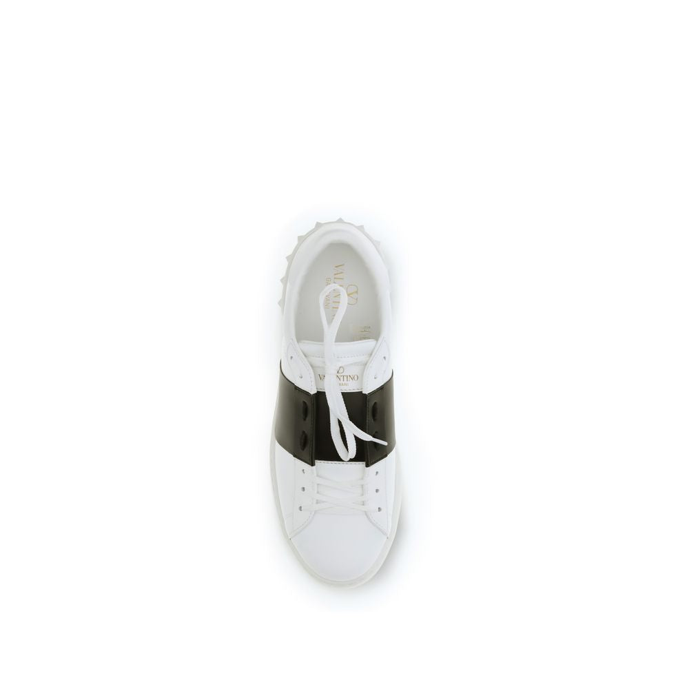 Valentino Garavani Weiße Low-Top-Sneaker aus Kalbsleder Bos Taurus-4
