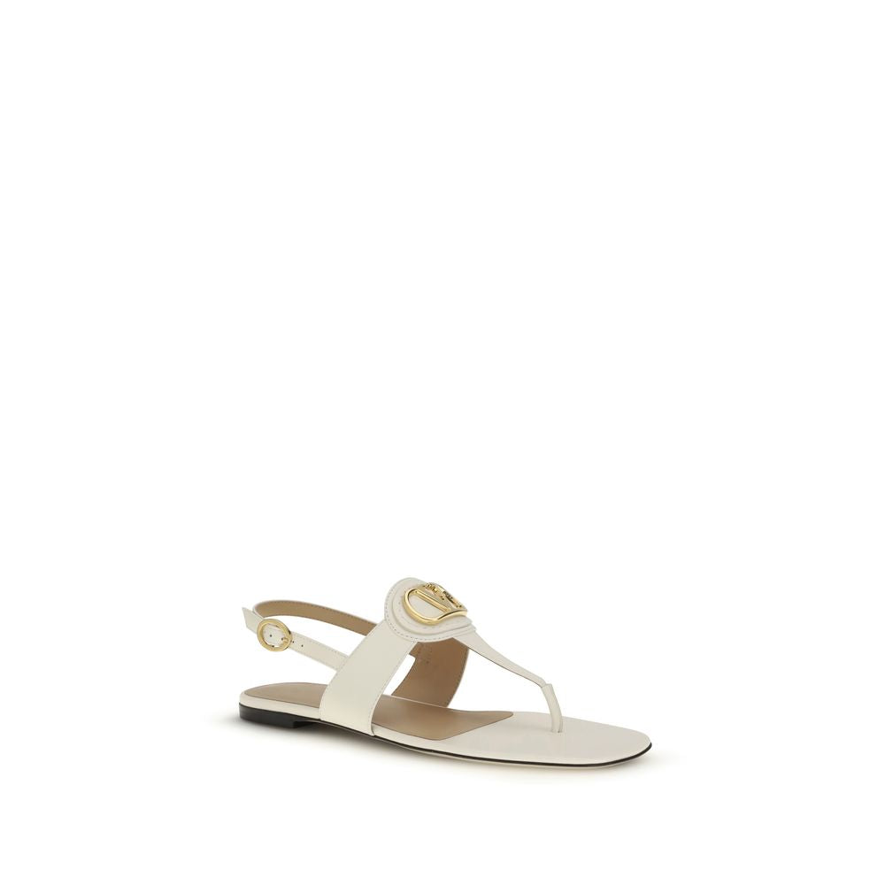 Valentino Garavani Beige Calfskin Bos Taurus Flat Sandals-2
