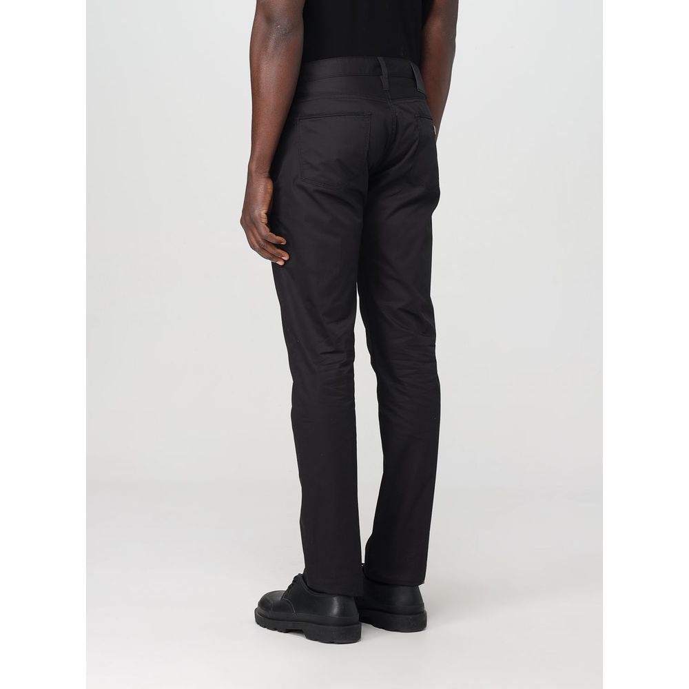 Emporio Armani Schwarze Baumwollhose für den Alltag-3