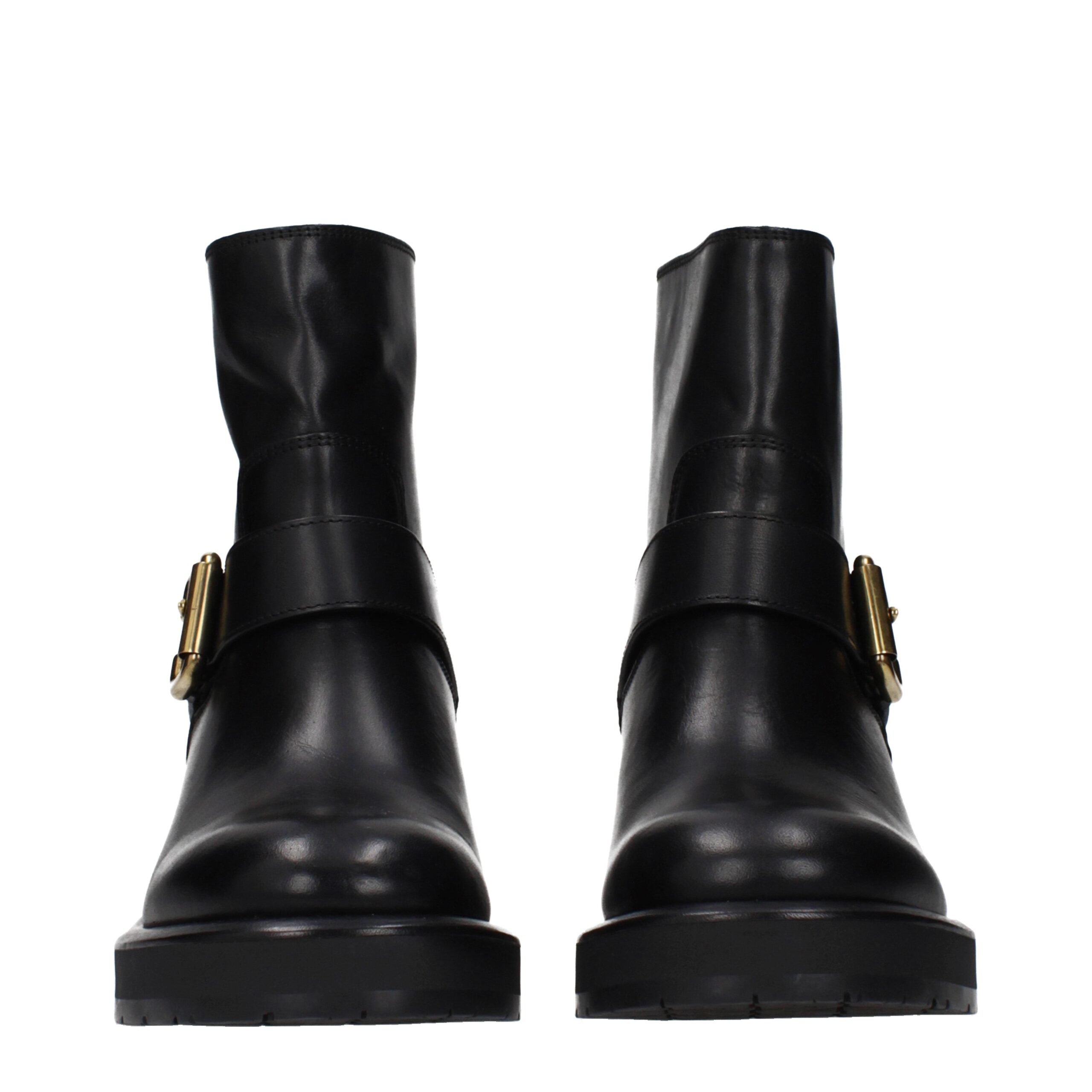 Chloé Schwarze Leder-Stiefeletten-3