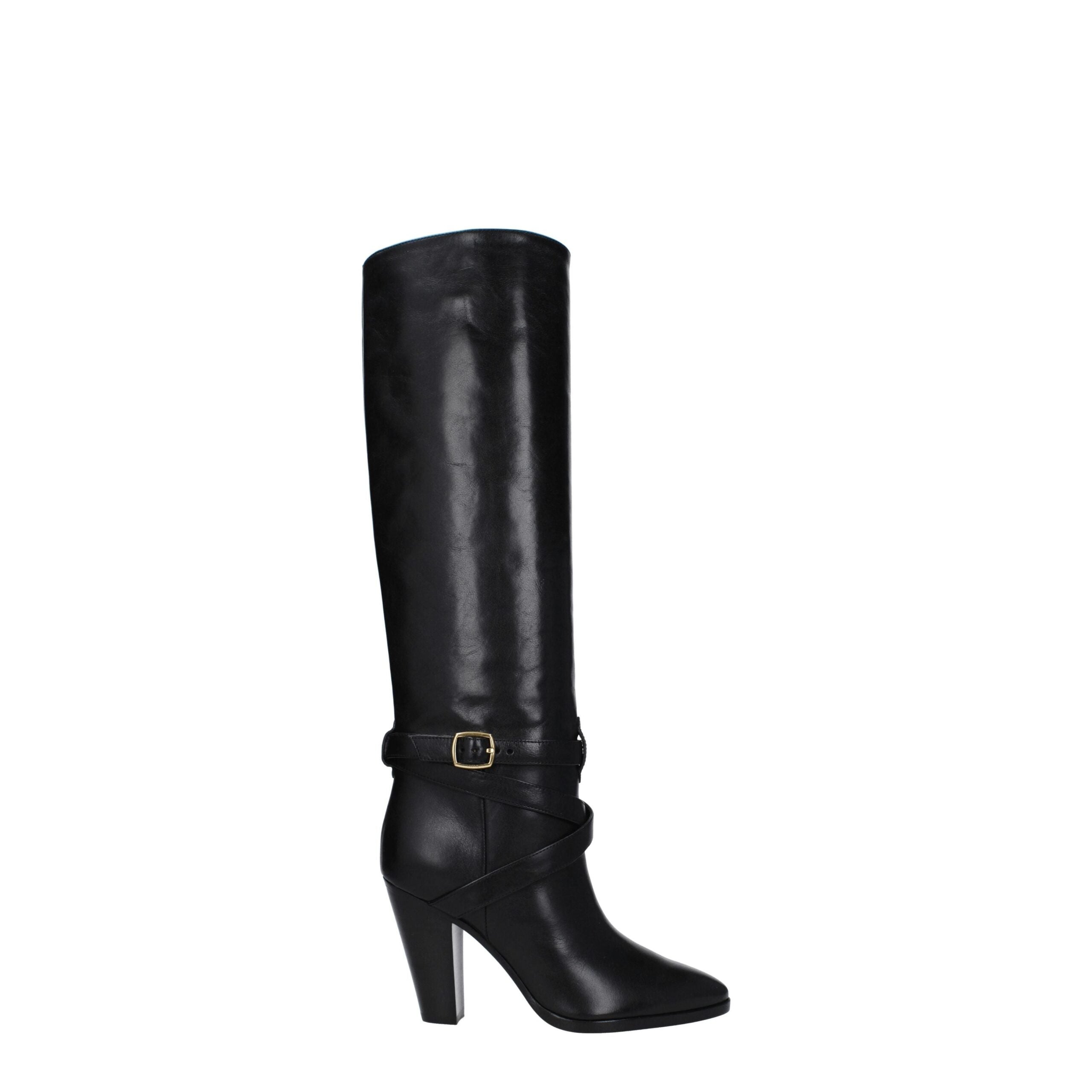 Celine Black leather boots-1