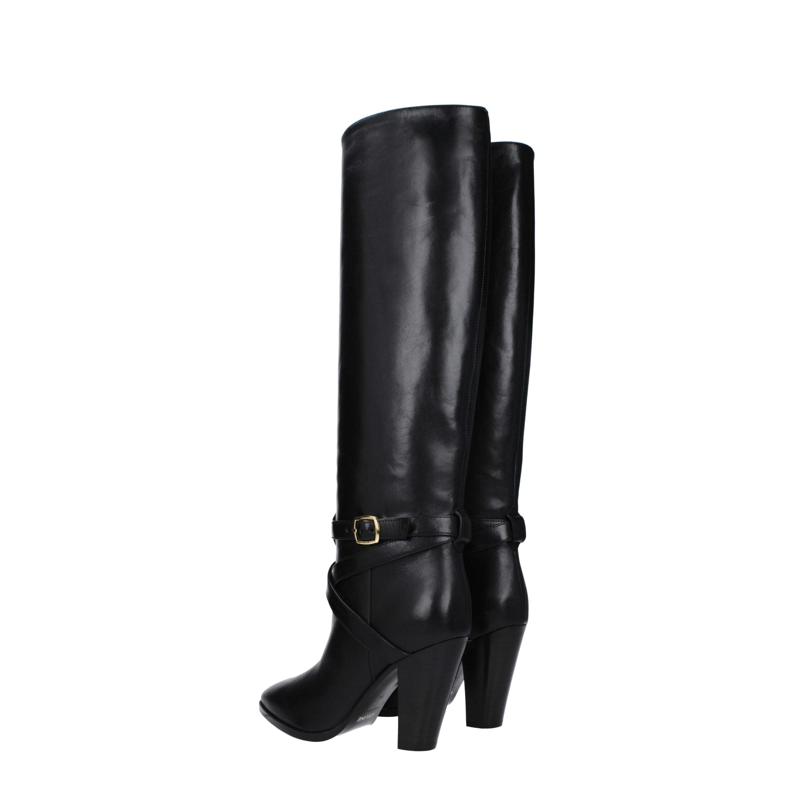 Celine Black leather boots-4