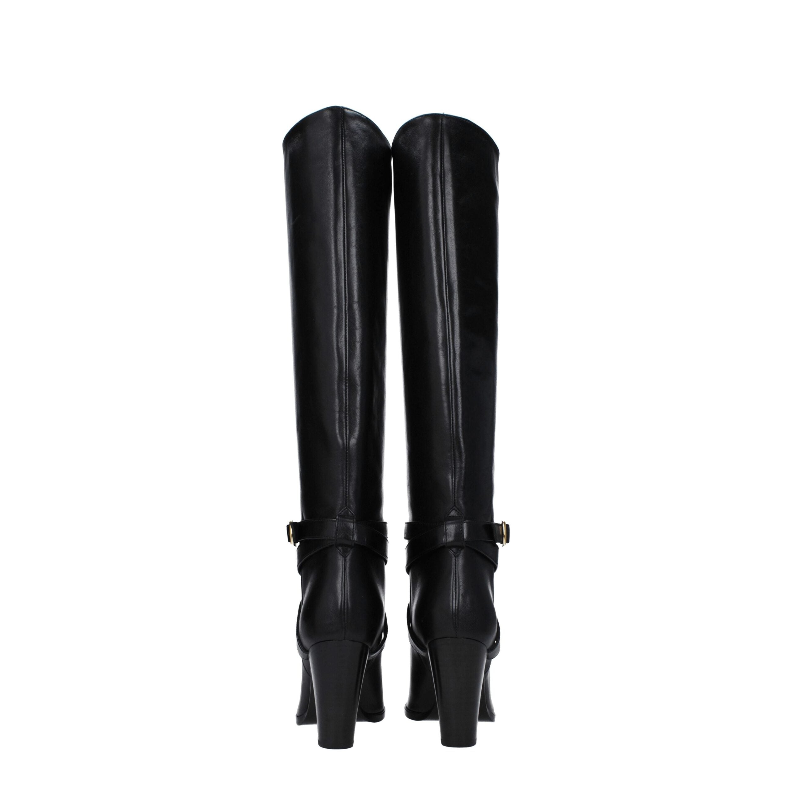 Celine Black leather boots-5