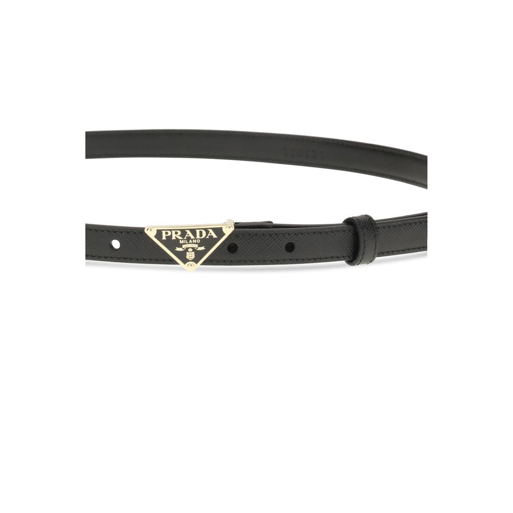 Prada Black Calfskin Bos Taurus Regular Belt-3