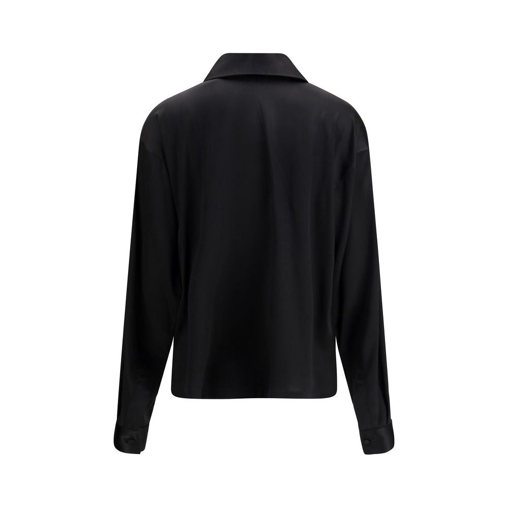 Tom Ford Schwarzes Seidenhemd-2