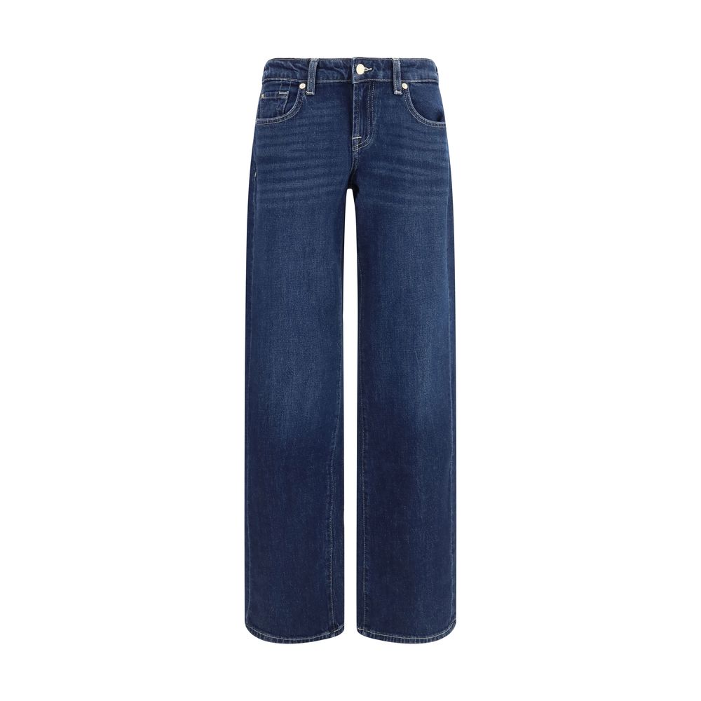 7FOR Blaue Baumwoll-Jeans im geraden Schnitt
