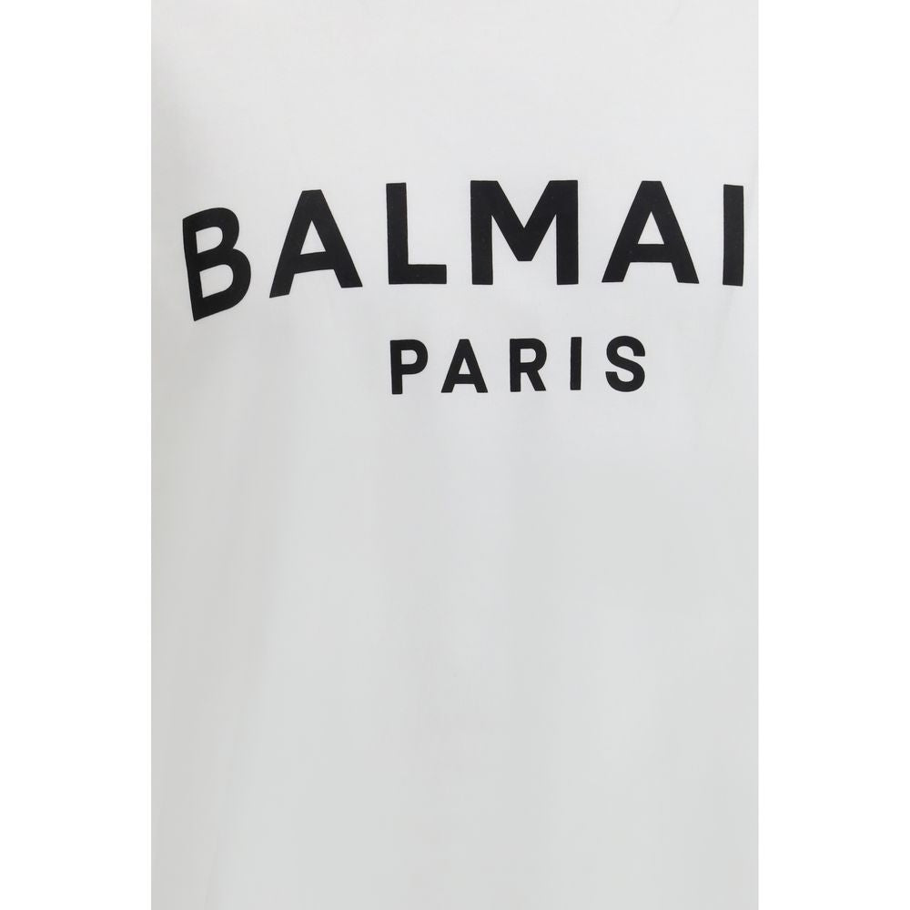 Balmain White Cotton T-Shirt-3