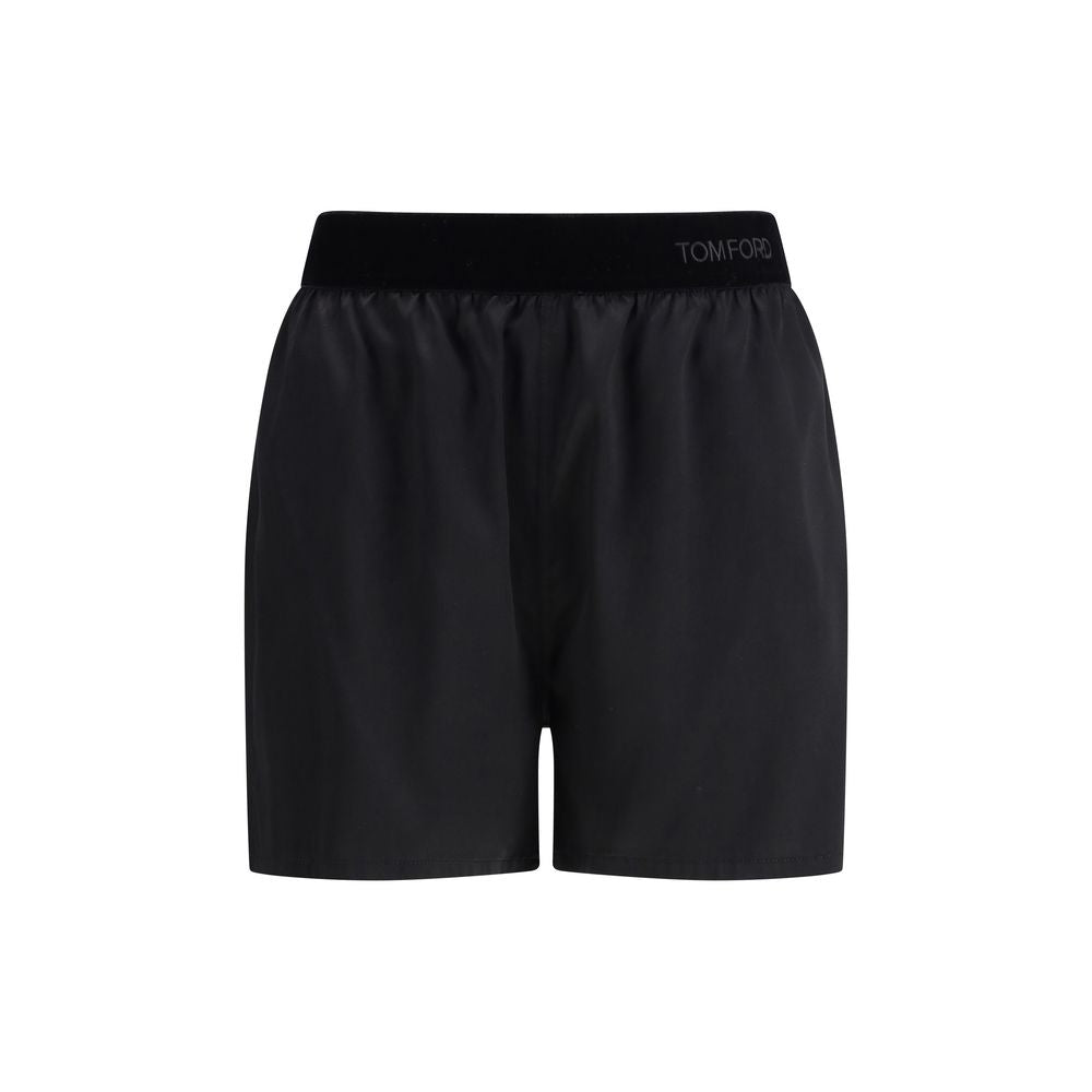 Tom Ford Schwarze Bermuda-Shorts aus Seide-1
