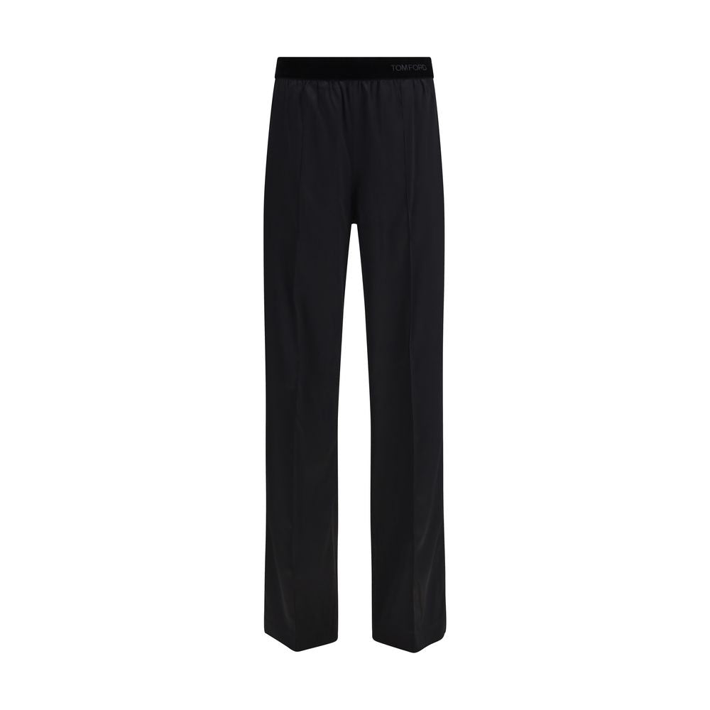Tom Ford Black Silk Casual Trousers