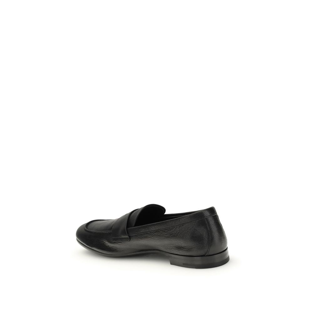 Prada black loafers in goatskin leather-3