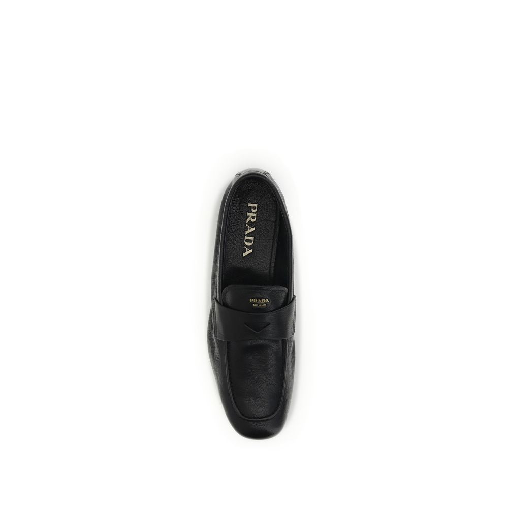 Prada black loafers in goatskin leather-4