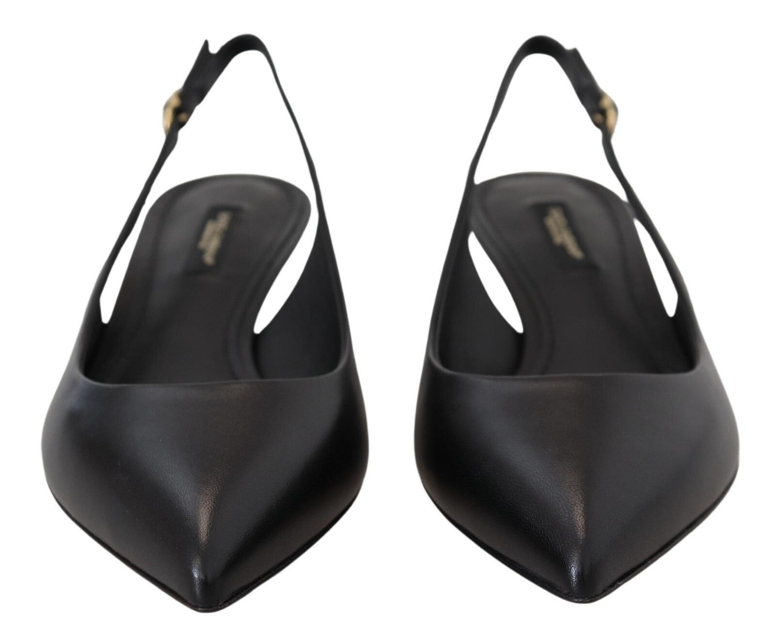 Dolce & Gabbana Black Leather Slingback Pumps-5
