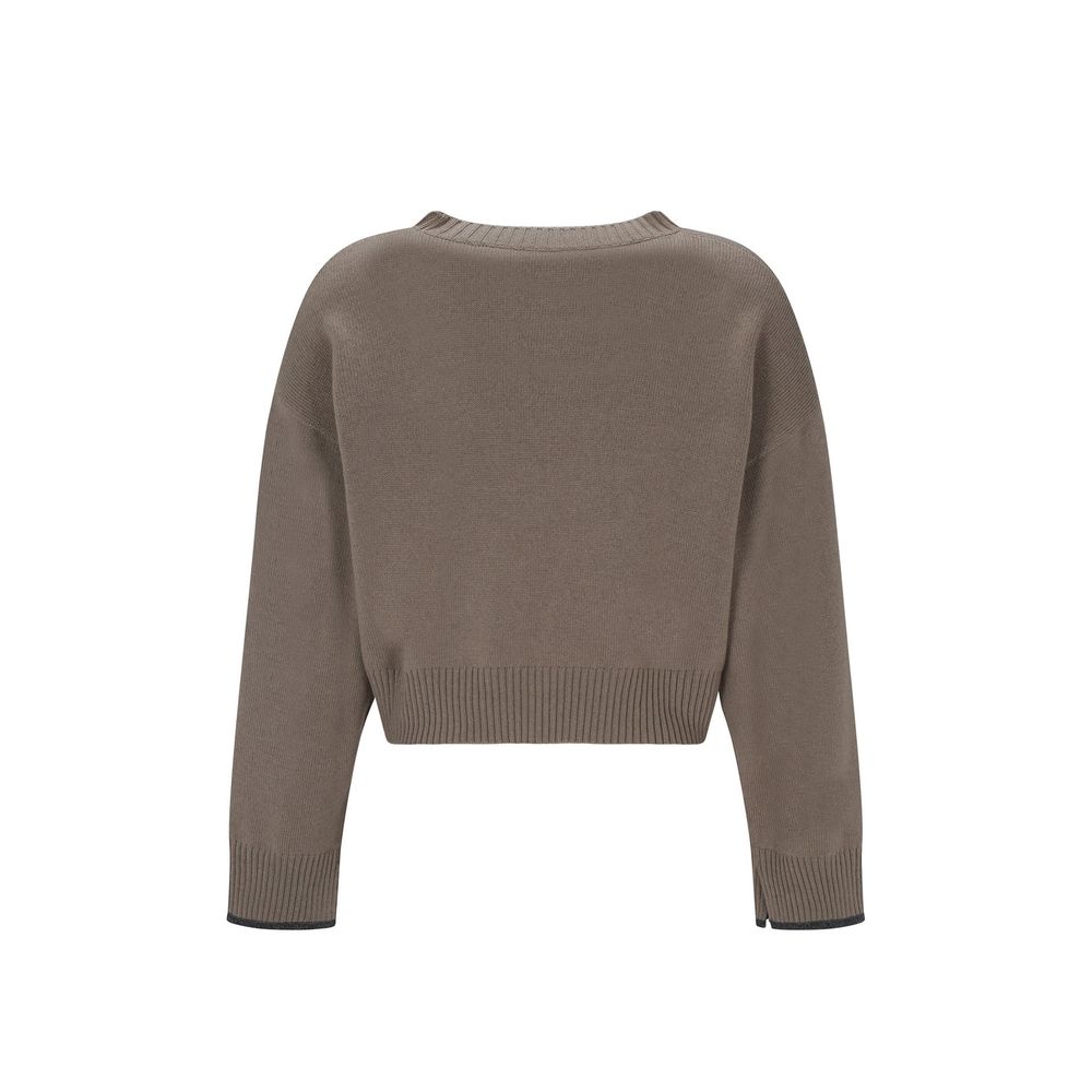 Brunello Cucinelli Beiger Kaschmirpullover-2