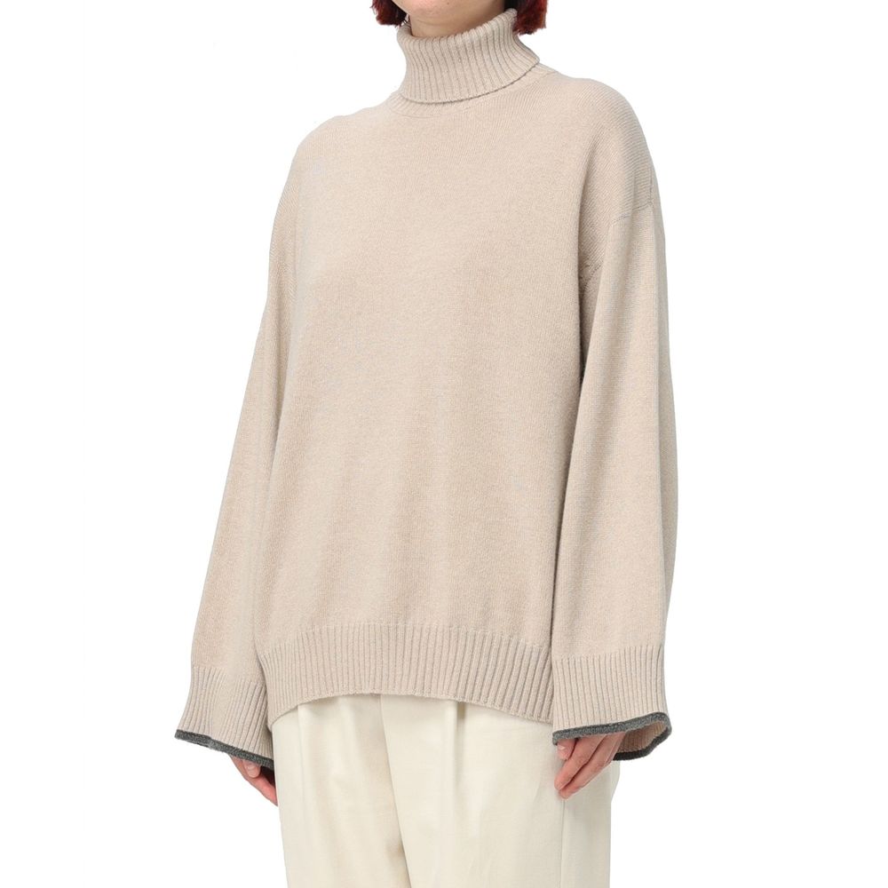 Brunello Cucinelli Beiger Kaschmirpullover-2