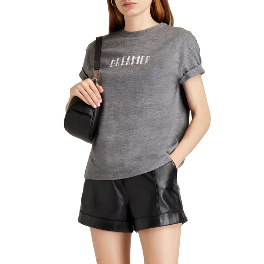 Brunello Cucinelli Grey Elastane T-Shirt-2