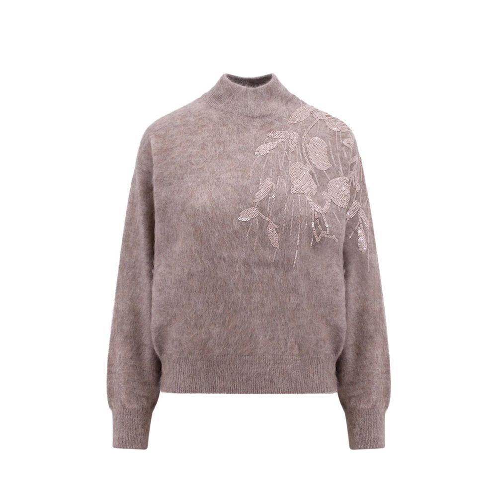 Brunello Cucinelli Beige Cashmere Sweatshirt-1