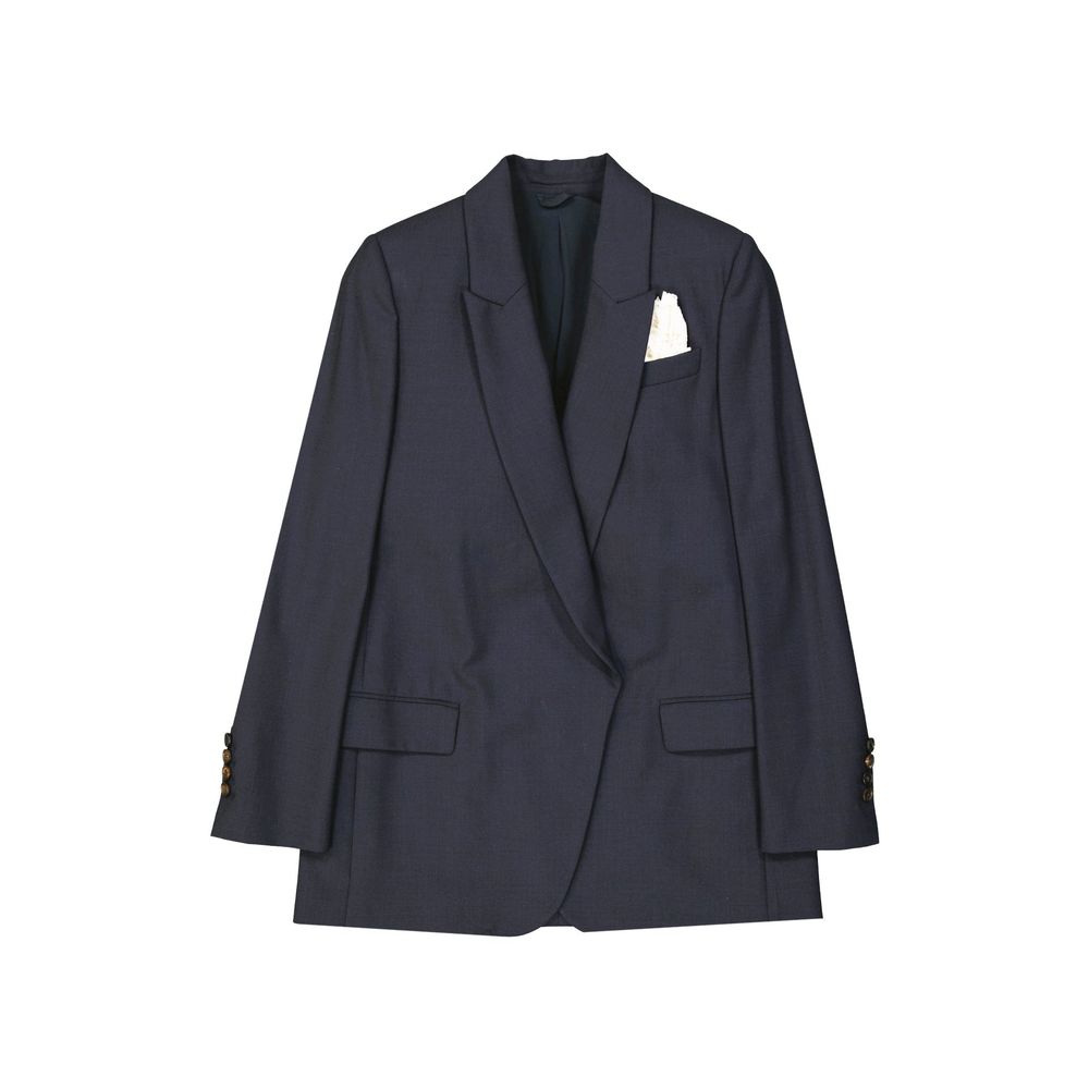 Brunello Cucinelli Blue Blazer and Coat in Pure Virgin Wool