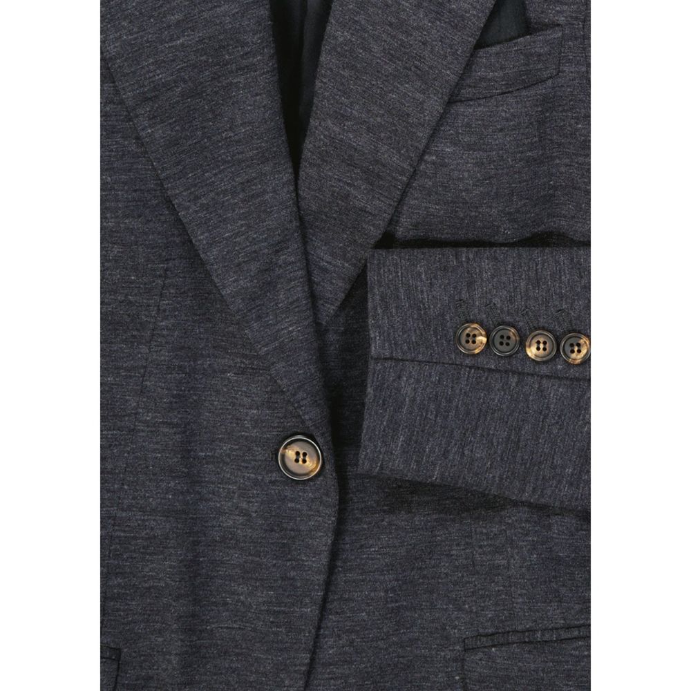 Brunello Cucinelli Grauer Wollblazer-3