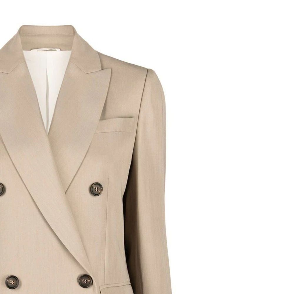 Brunello Cucinelli Coat in Pure Virgin Wool in Beige-3