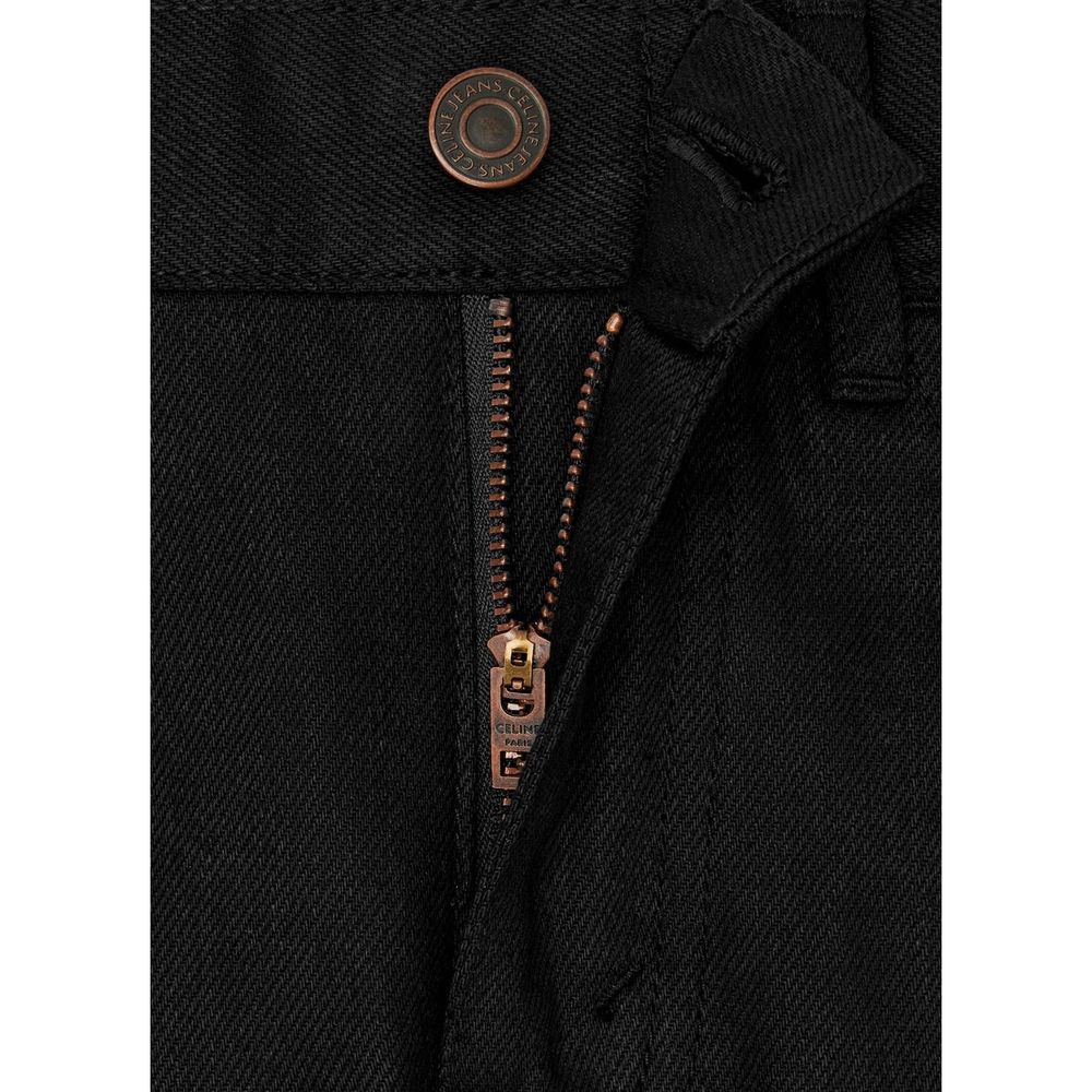 Celine Black Cotton Skinny Jeans-3