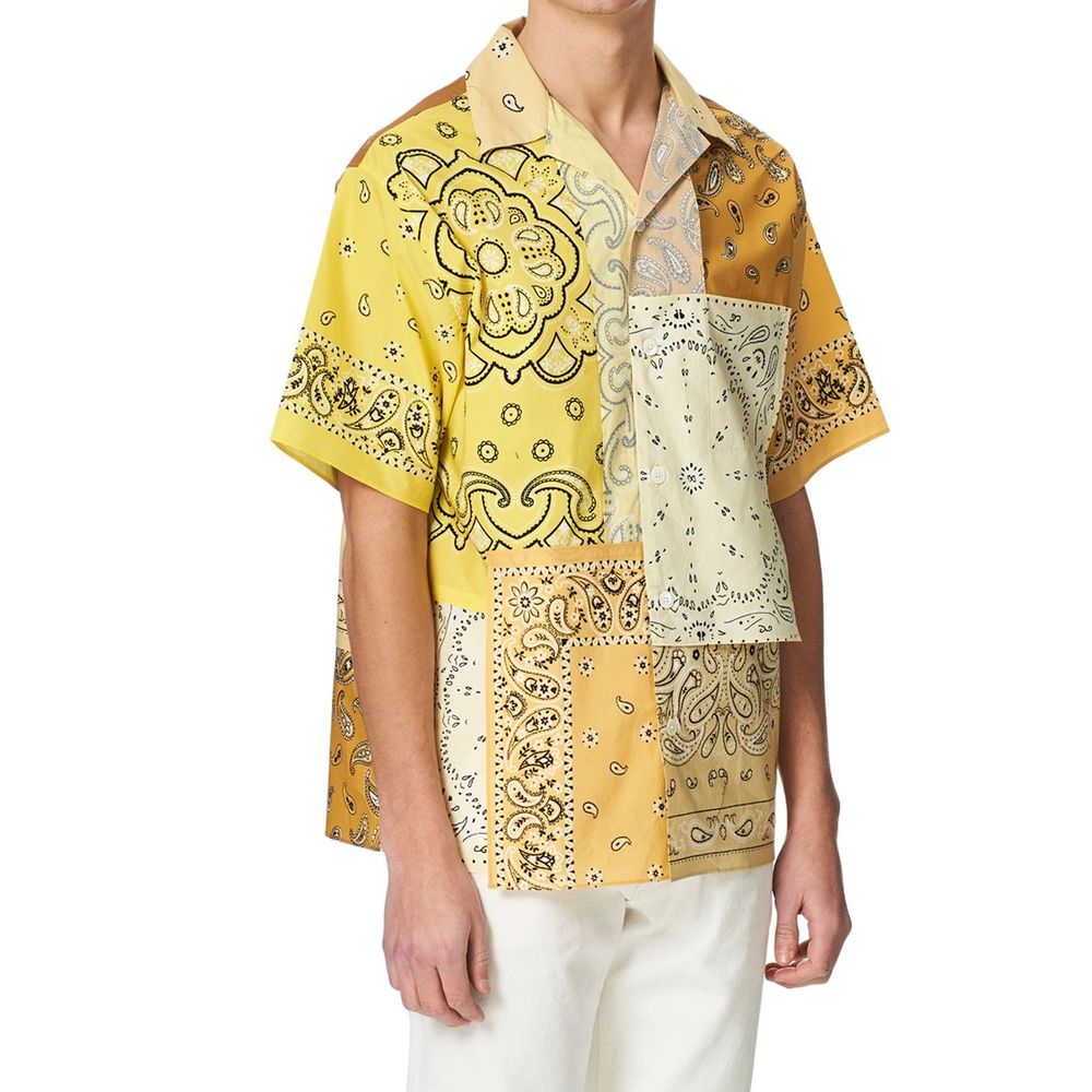 Kenzo Two-Tone Patterned Cotton Shirt-2