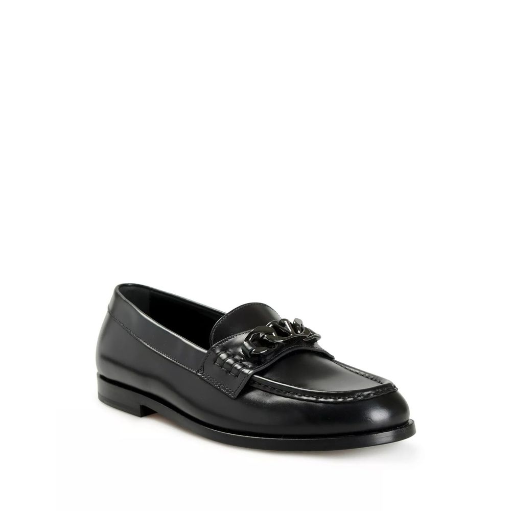 Valentino Garavani Black Leather Slip-On Loafers-2