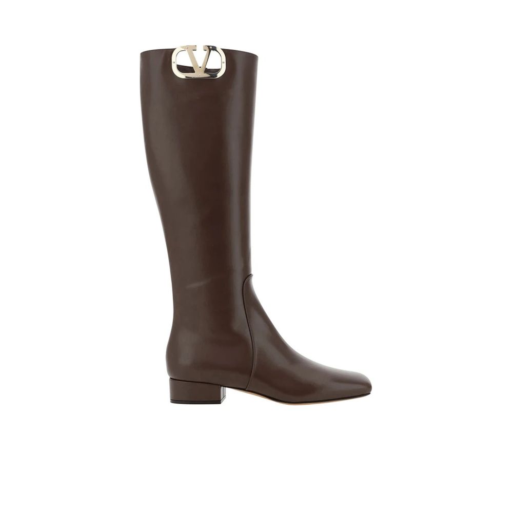 Valentino Garavani Brown Calfskin Boots-1