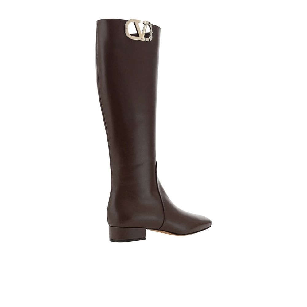 Valentino Garavani Brown Calfskin Boots-2