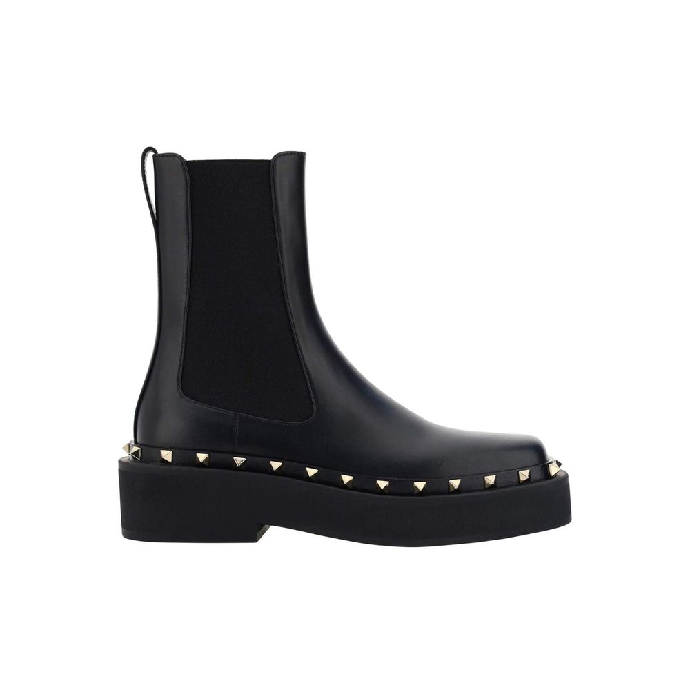 Valentino Garavani Schwarze Chelsea Boots aus Kalbsleder-1