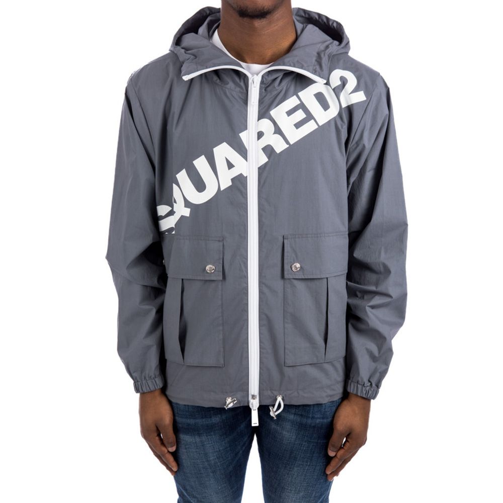 Dsquared² Grey Cotton Shell Jacket-2