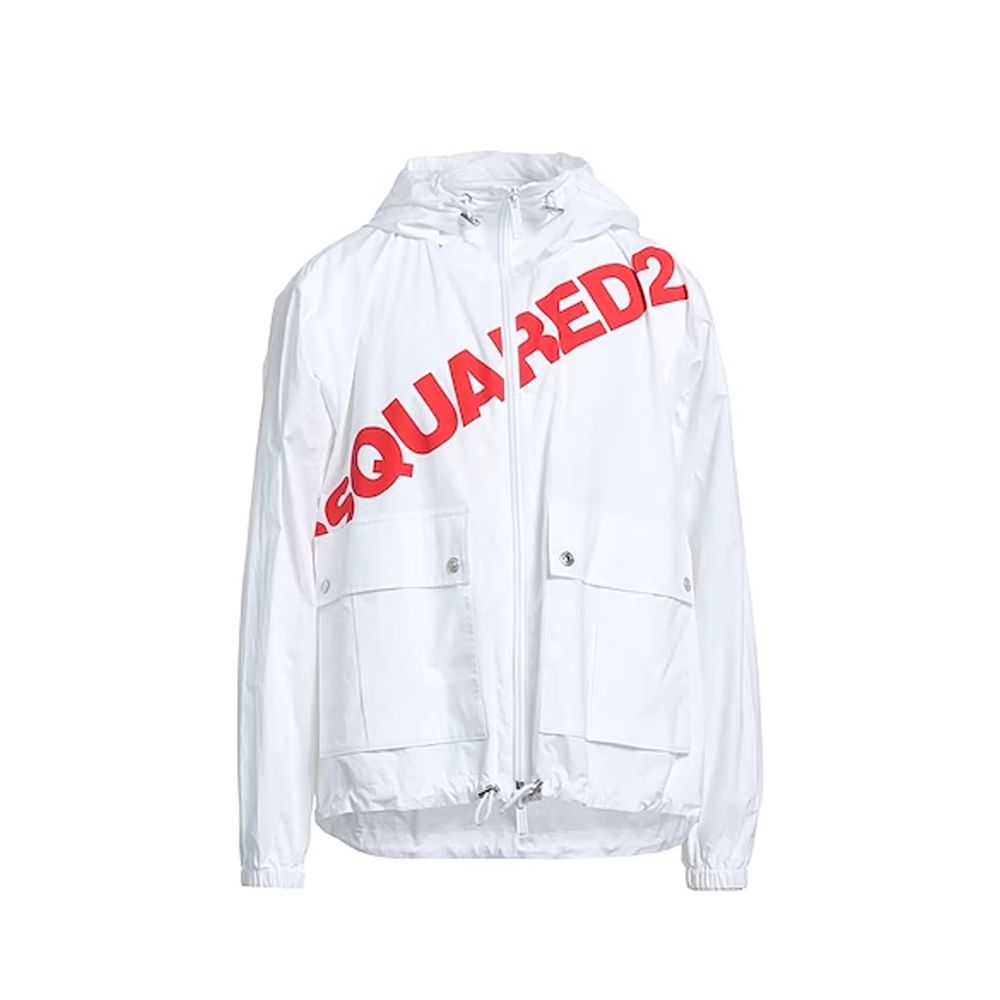 Dsquared² Weiße Baumwoll-Strickjacke-1