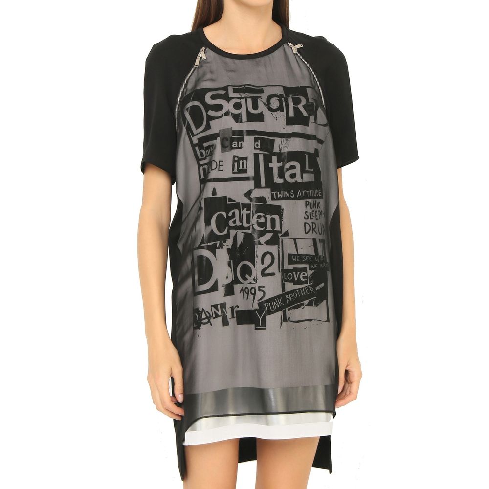 Dsquared² Black Silk Everyday Dress-2