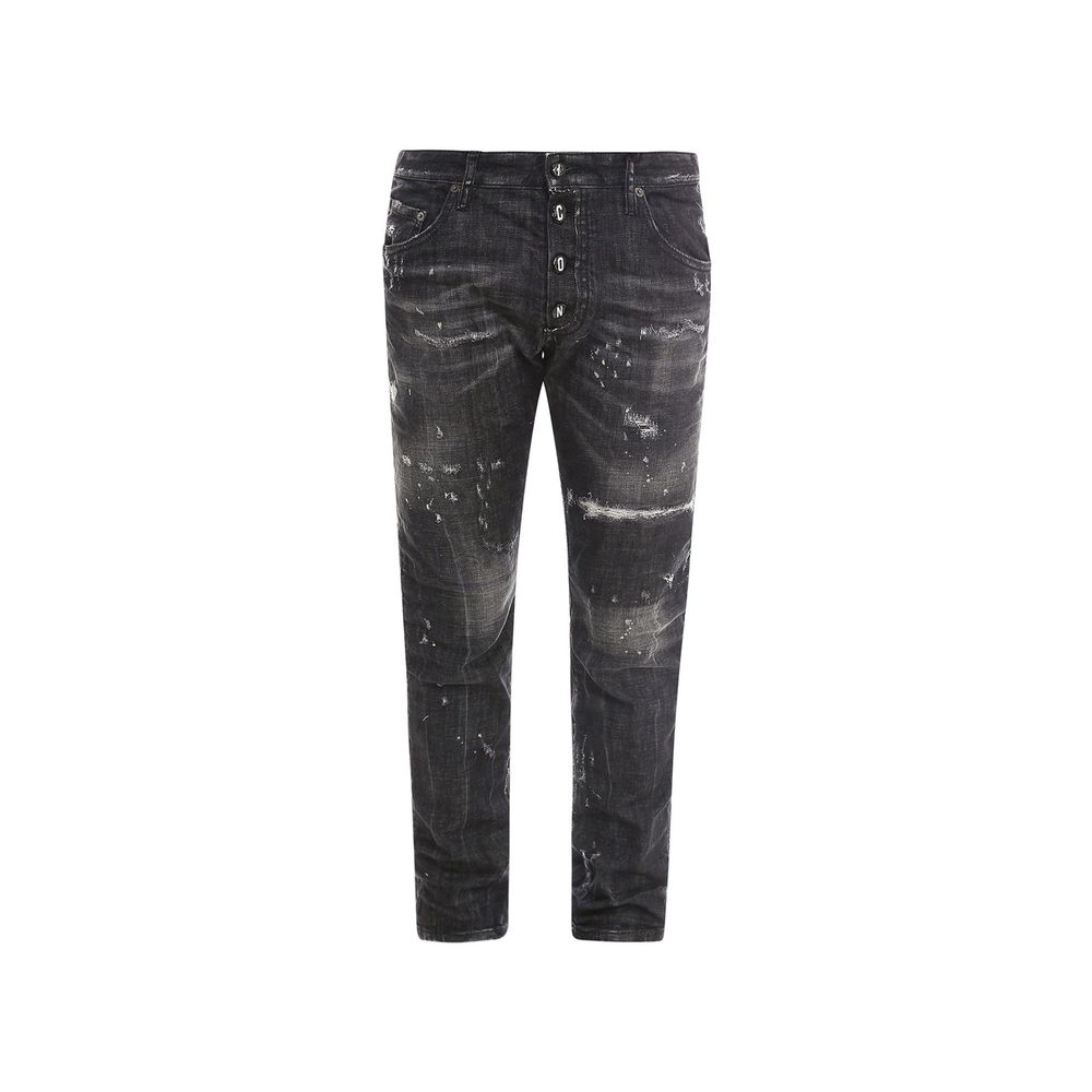Dsquared² Black Cotton Denim Jeans