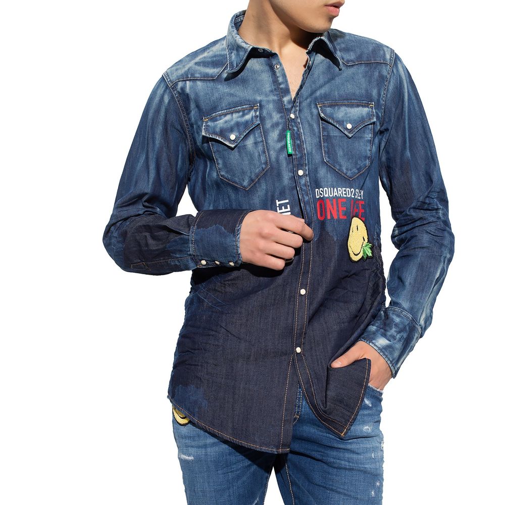 Dsquared² Blaues Denim-Hemd-2
