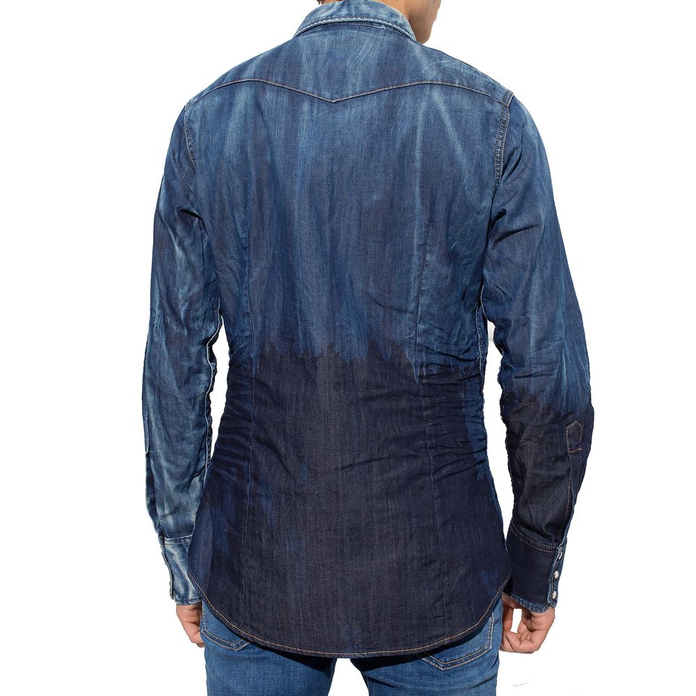 Dsquared² Blaues Denim-Hemd-3