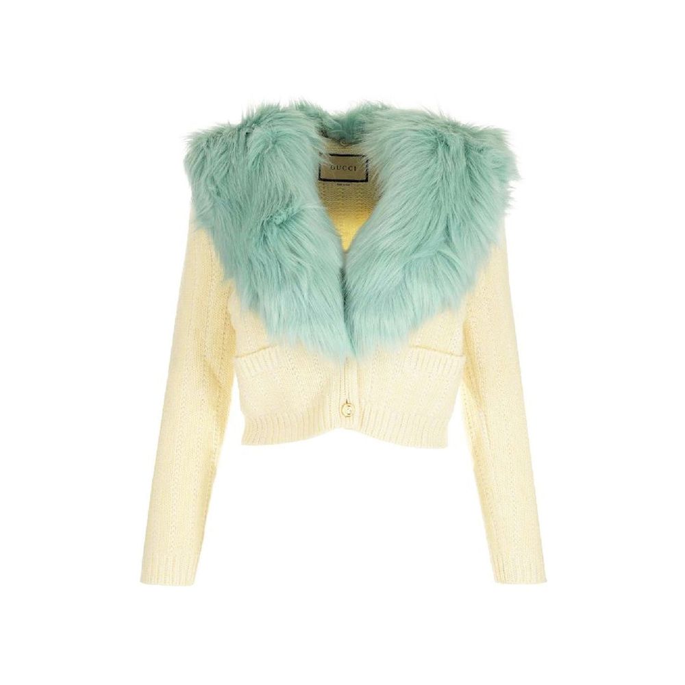 Gucci White Wool Cardigan-1