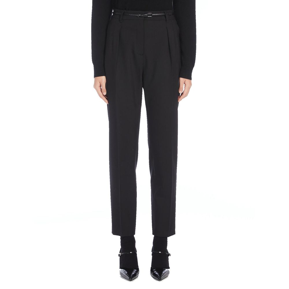 Max Mara Black Elastane Trousers-2